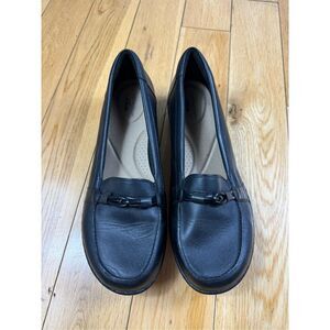 NWOT Clarks Womens Black Slip On Shoes Size 9.5